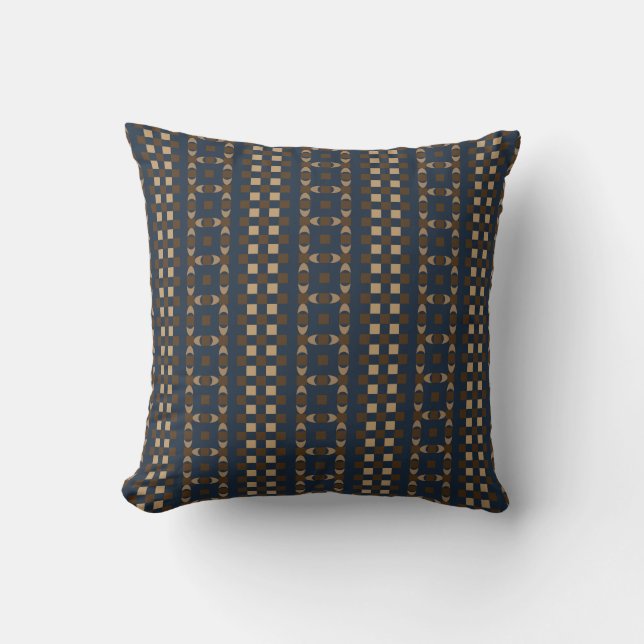 Midnight Sand Pattern Throw Pillow  (Front)
