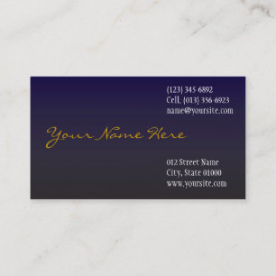 midnight satin business card