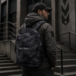 Midnight Shadow Tactical Camouflage Pattern Printed Backpack