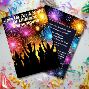 Midnight Shenanigans New Year’s Eve Party Invitation
