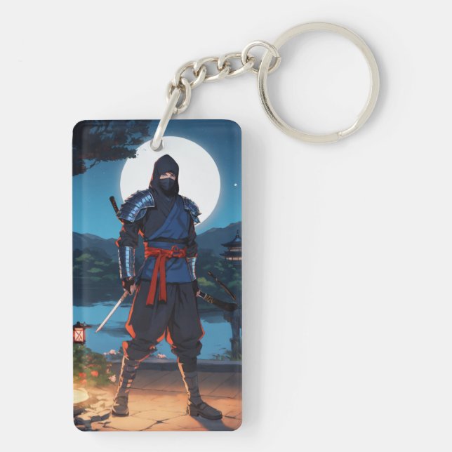 Midnight Shinobi: Moonlight Ninja Silhouette Premi Key Ring (Back)