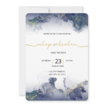 Midnight Sky & Gold Veins Moody Modern Wedding 