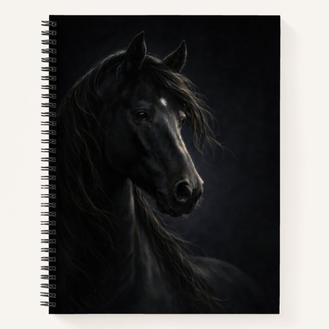 Midnight Sky | Horse Art | Notebook (Front)