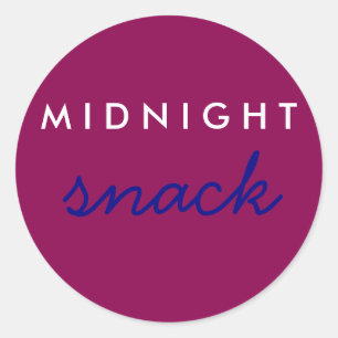 Midnight Snack Sticker Magenta Maroon Navy Blue