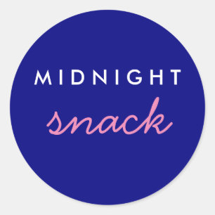 Midnight Snack Sticker Navy Pink