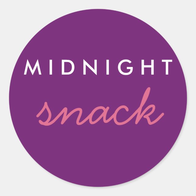 Midnight Snack Sticker Pink Purple (Front)