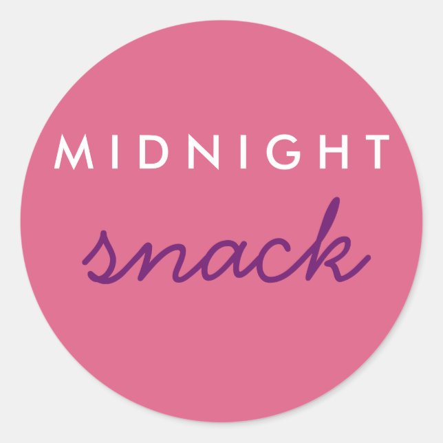 Midnight Snack Sticker Pink Purple (Front)