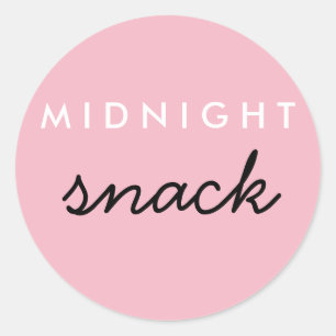 Midnight Snack Sticker Pink White Black