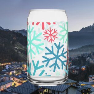 Midnight Snowfall Can Glass