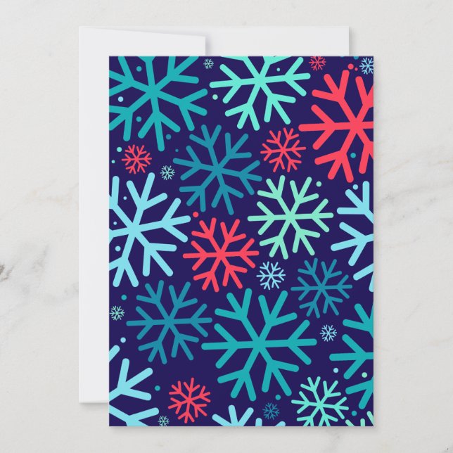 Midnight Snowfall Holiday Card (Front)