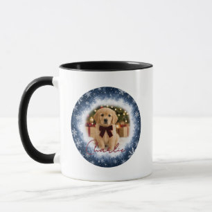 Midnight Snowflakes Winter Pet Photo Mug