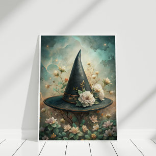 Midnight Spell – Boho Witch Hat Wall Art