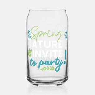 Midnight Spring Revelry 'Nature's Invite to Party' Can Glass