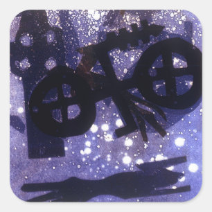 Midnight Square Sticker