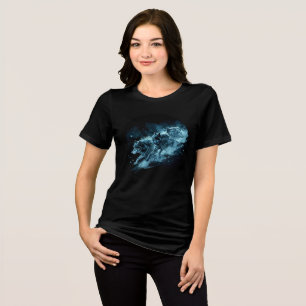 Midnight Star Wolves Running Print Tri-Blend Shirt