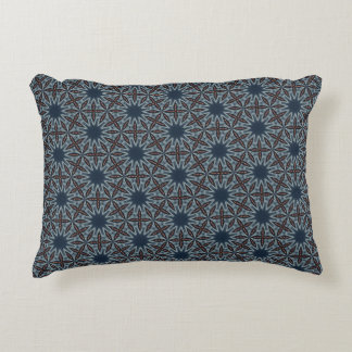 Midnight Starburst Lattice Decorative Cushion