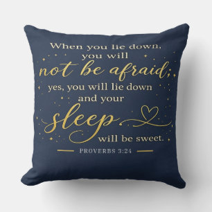 Midnight Starry Night - Proverbs 3:24 Cushion