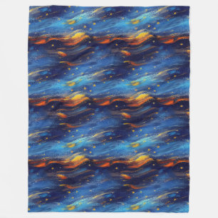 Midnight Starry Skies Fleece Blanket