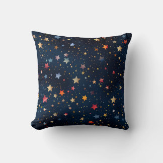 Midnight Starry Sky Throw Pillow