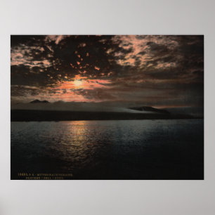 Midnight Sun, Bell Sound, Norway Poster