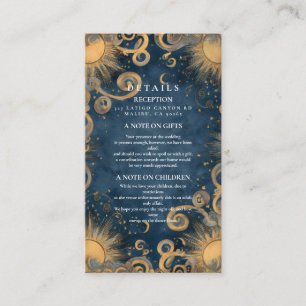 Midnight Sun Celestial Wedding Enclosure Card
