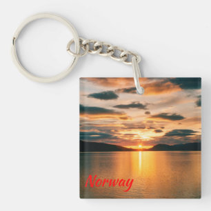 Midnight Sun, northern Norway Key Ring