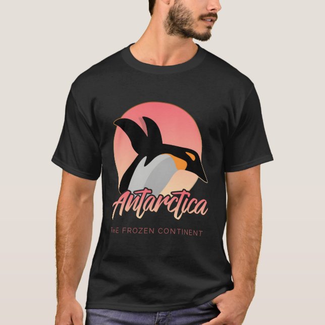 Midnight Sun Penguin Antarctica T-Shirt (Front)