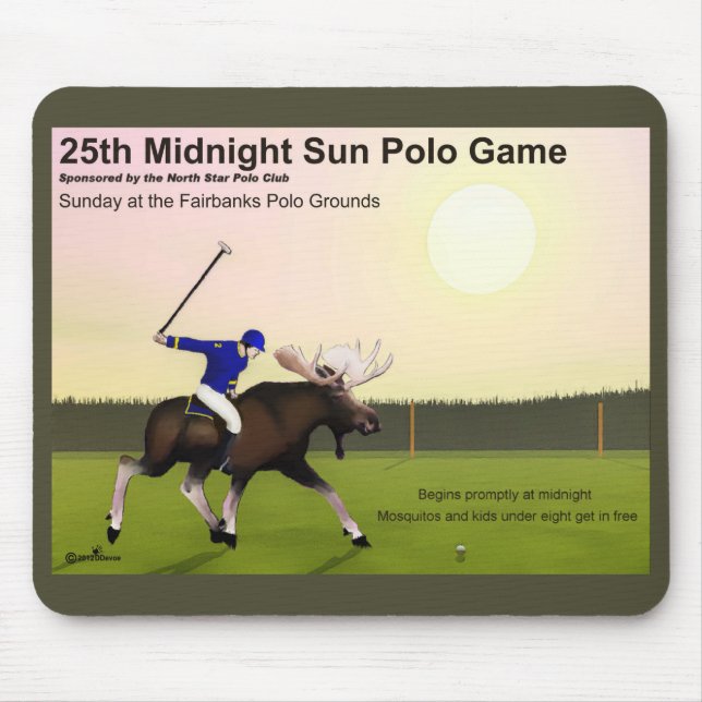 Midnight Sun Polo Mouse Mat (Front)