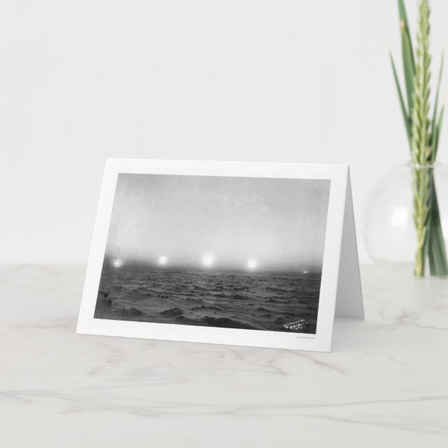 Midnight Sun Time Lapse 1911 Card (Front)