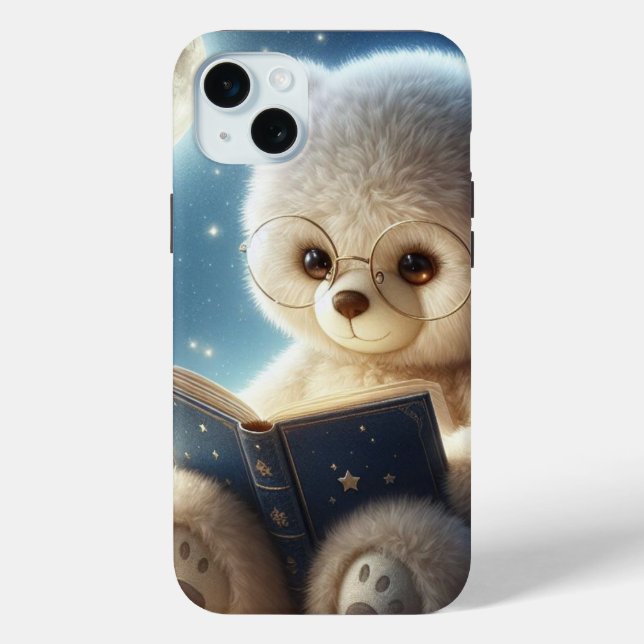 Midnight Tales Plush Teddy Bear iPhone Case (Back)