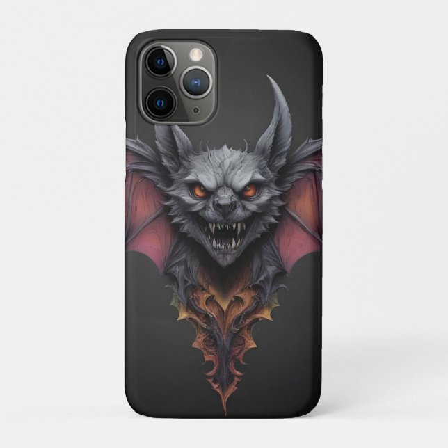 "Midnight Terror: Ink Drawing of a Scary Bat" Case-Mate iPhone Case (Back)
