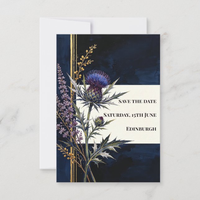 Midnight Thistle Copper Save The Date (Front)