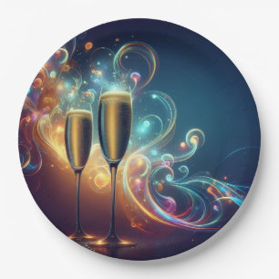 Midnight Toast Paper Plates