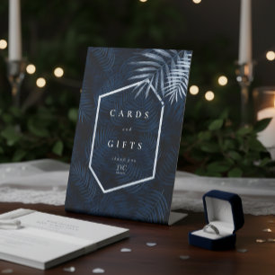 Midnight Tropical Palms Cards & Gifts ID1322 Pedestal Sign
