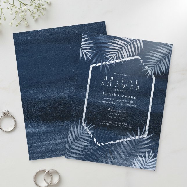 Midnight Tropical Palms Moody Blue ID1322 (Creator Uploaded)