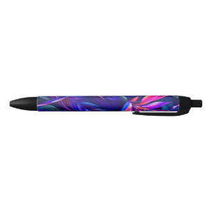 Midnight Tropical Rainforest Black Ink Pen