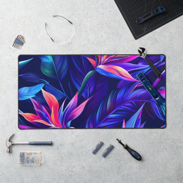 Midnight Tropical Rainforest Desk Mat (Workstation)