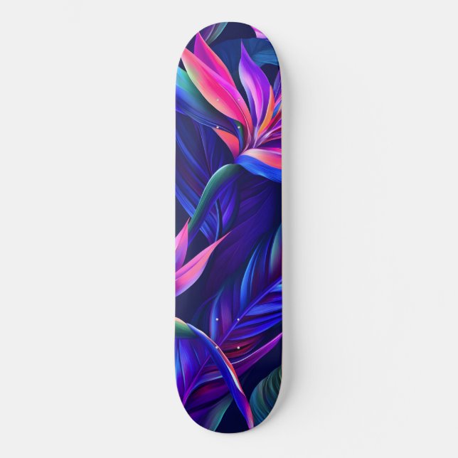 Midnight Tropical Rainforest Skateboard (Front)