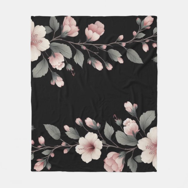 Midnight Tropics Fleece Blanket (Front)