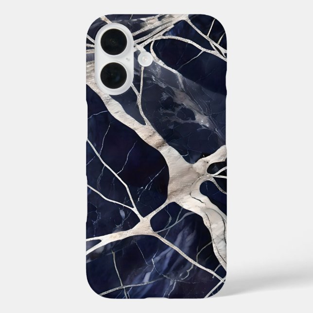 Midnight Veins – Abstract Luxury Marble Pattern Case-Mate iPhone Case (Back)