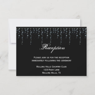 Midnight Vineyard Wedding Reception Invitation