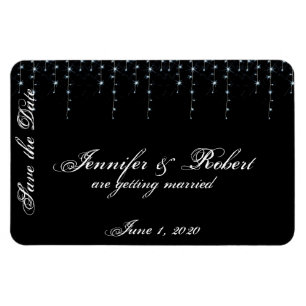 Midnight Vineyard Wedding Save the Date Magnet