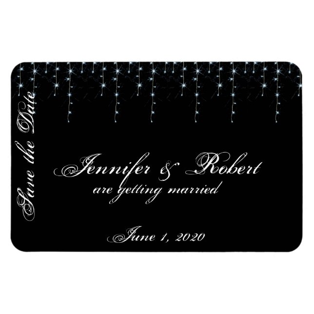 Midnight Vineyard Wedding Save the Date Magnet (Horizontal)