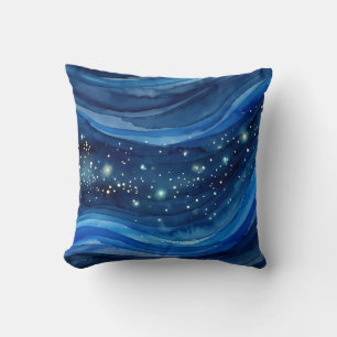 Midnight Watercolor Galaxy Cushion