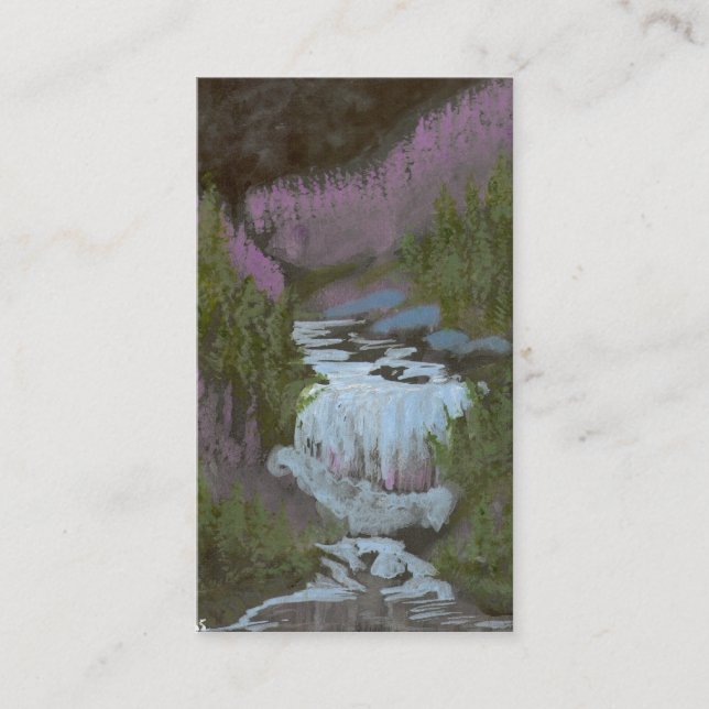 Midnight Waterfall Business Card (Front)