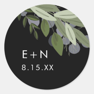 Midnight Wedding Sprigs Sticker