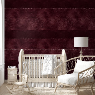 Midnight Wine Romance   Dark Satiny Grunge Damask Wallpaper