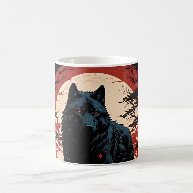 Midnight Wolfs Moon Coffee Mug (Center)
