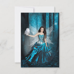 Midnight wood thank you card