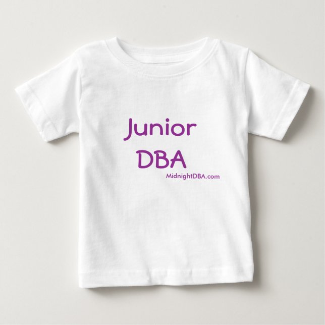 MidnightDBA: Junior DBA Baby T-Shirt (Front)